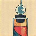 A stylized icon of a glass blowing pipe.