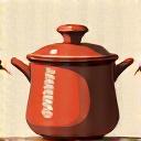 A stylized icon of a cracked pot being mended.